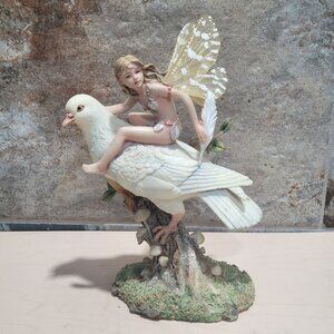 Dragonsite Sheila Wolk Dawn SW 41060 Fairy on White Bird Figurine 2006